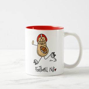 American-Football-Nuss-T-Shirts und Geschenke Zweifarbige Tasse