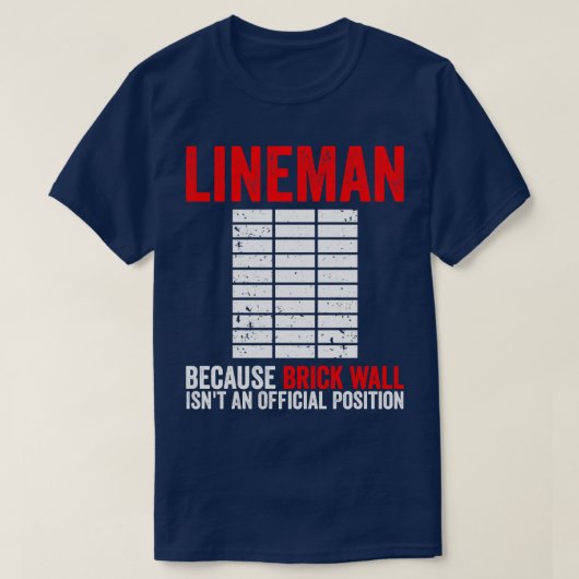 American Football Offensive Lineman T-Shirt (Design vorne)