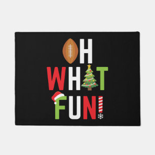 American Football Oh What Fun Holiday Christmas Fußmatte