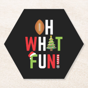 American Football Oh What Fun Holiday Christmas Untersetzer