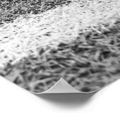 American Football on Field Black and White Sports Poster (Ecke)