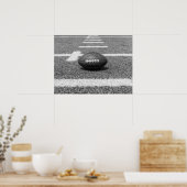 American Football on Field Black and White Sports Poster (Küche)