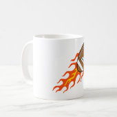 American Football on Fire Tasse (Vorderseite Links)