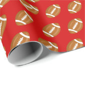 American Football on Red Geschenkpapier (Rolleneckpunkt)
