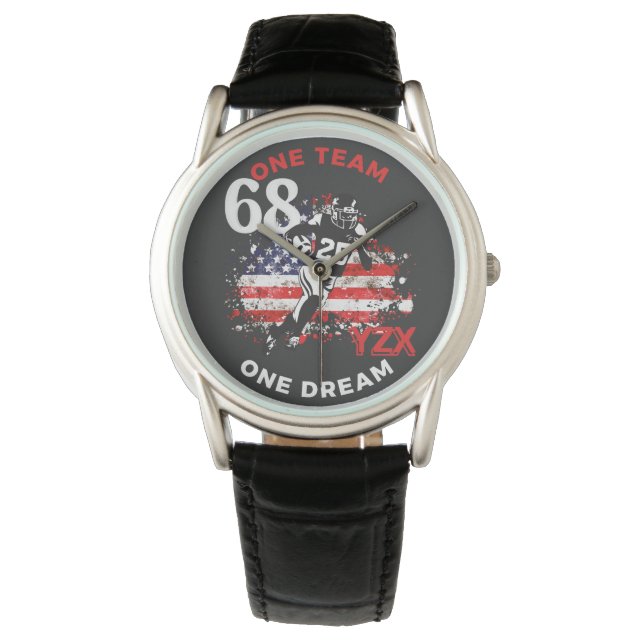 American Football, one team one dream Armbanduhr (Vorderseite)