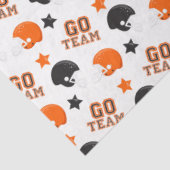 American Football Orange and Black Patterns Seidenpapier (Ausschnitt)