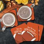 American Football Orange Rechteckiger Pappuntersetzer<br><div class="desc">Die Untersetzer sind mit einem American Football auf Orange und den Begriffen "It's Game Day!" sowie Ihrem Nachnamen versehen. Mehr Farben und passende Artikel in unserem Shop.</div>