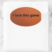 American Football Ovaler Aufkleber (Tasche)