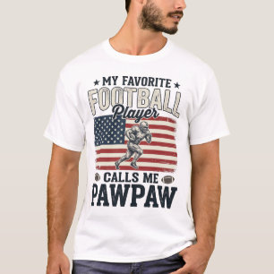 American-Football-Papaya-Vintage-Amerikanische-Fla T-Shirt