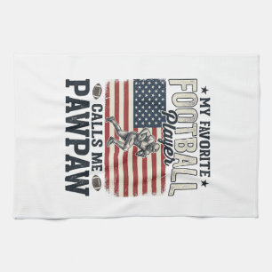 American-Football-Papaya-Vintage-Amerikanisches-Fl Geschirrtuch