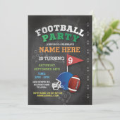 American Football Party Einladung zum Geburtstag (Stehend Vorderseite)