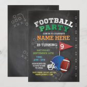 American Football Party Einladung zum Geburtstag (Vorne/Hinten)