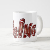 American-Football-Passing-Quarterback-Kaffeetasse  Jumbo-Tasse (Vorderseite Rechts)