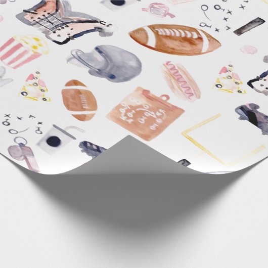 American Football Pattern Geschenkpapier (Ecke)