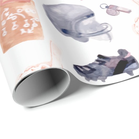 American Football Pattern Geschenkpapier (Rolleneckpunkt)
