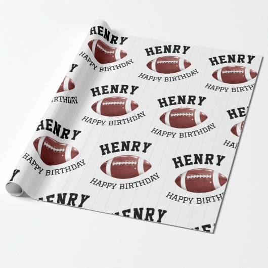 American Football Pattern Geschenkpapier (Ungerollt)