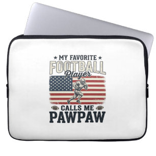 American-Football-Pawpaw-Vintage-Amerikanisches-Fl Laptopschutzhülle