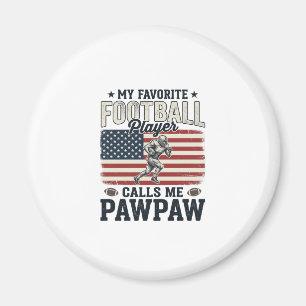 American-Football-Pawpaw-Vintage-Amerikanisches-Fl Magnet