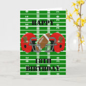 American Football Personalisiert 18. Geburtstag Karte (Gelbe Blume)