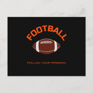 American Football Planet Vintage Rugby Ball Postkarte