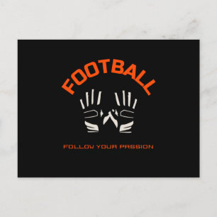 American Football Planet Vintage Rugby Ball Postkarte
