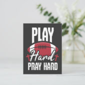 American Football Player Christlich Jesus Sport Postkarte (Stehend Vorderseite)
