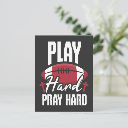 American Football Player Christlich Jesus Sport Postkarte (Stehend Vorderseite)