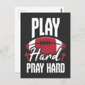 American Football Player Christlich Jesus Sport Postkarte (Vorne/Hinten)