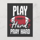 American Football Player Christlich Jesus Sport Postkarte (Vorderseite)