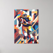 American Football Player Cubism Canvas Print Leinwanddruck (Vorderseite)