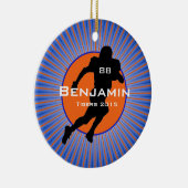 American Football Player Design Ornament (Rechts)