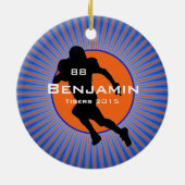 American Football Player Design Ornament (Hinten)