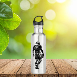 American Football Player Edelstahlflasche