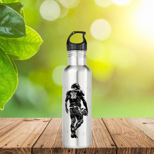 American Football Player Edelstahlflasche