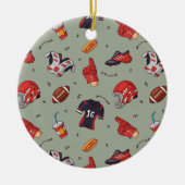 American Football Player Equipment mit Snacks Keramik Ornament (Vorne)