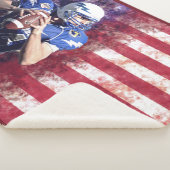 American Football Player & Flag Patriotic Sherpadecke (3/4)