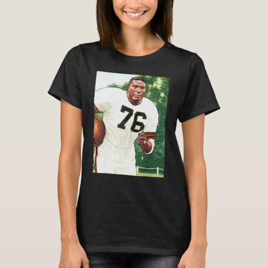 American Football Player No 76 Illustration SITE B T-Shirt (Vorderseite)