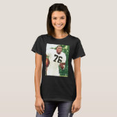 American Football Player No 76 Illustration SITE B T-Shirt (Vorne ganz)