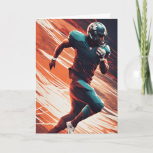 American Football Player Sport Vatertag Karte