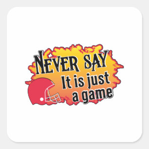 American Football Player Sports Team Game USA Gift Quadratischer Aufkleber