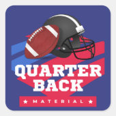 American Football Quadratischer Aufkleber (Vorderseite)