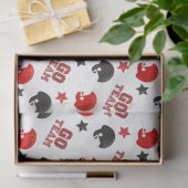 American Football Red and Black Muster Seidenpapier (Geschenk)