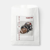 American Football Red & Black Baby Dusche Geschenktütchen (Vorderseite)