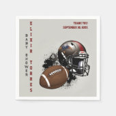 American Football Red & Black Baby Dusche Serviette (Vorderseite)