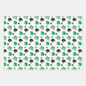 American Football Red, Blue and Green Patterns Geschenkpapier Set (Vorderseite 3)