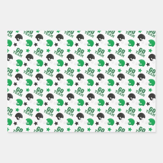 American Football Red, Blue and Green Patterns Geschenkpapier Set (Vorderseite 3)