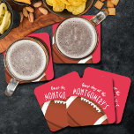 American Football Red Rechteckiger Pappuntersetzer<br><div class="desc">Die Untersetzer sind mit einem American Football auf Rot und den Begriffen "It's Game Day!" und Ihrem Nachnamen versehen. Mehr Farben und passende Artikel in unserem Shop.</div>