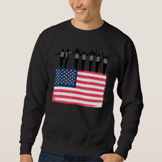 American Football Referee Umpire Side Line Down Fi Sweatshirt (Vorderseite)