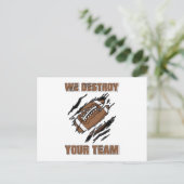 American Football Repeat Team Game USA Gift Idea Postkarte (Stehend Vorderseite)