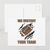 American Football Repeat Team Game USA Gift Idea Postkarte (Vorne/Hinten)